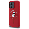 Karl Lagerfeld szilikon Karl&Choupette Heads Ring MagSafe tok iPhone 16 Próhoz, piros