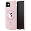 Karl Lagerfeld szilikon Karl&Choupette MagSafe iPhone 11 tok - rózsaszín