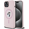 Karl Lagerfeld szilikon Karl&Choupette MagSafe iPhone 15 tok - rózsaszín