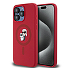 Karl Lagerfeld szilikon Karl&Choupette Ring MagSafe tok iPhone 15 Pro Maxhoz - piros