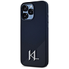 Karl Lagerfeld szilikon Shadow fémből készült Initial MagSafe tok iPhone 15 Pro Maxhoz, fekete