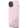Karl Lagerfeld szilikon Shadow Metal Initial MagSafe iPhone 15 tok, rózsaszín
