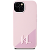 Karl Lagerfeld szilikon Shadow Metal Initial MagSafe iPhone 15 tok, rózsaszín