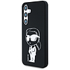 Karl Lagerfeld szilikon tok, graffiti, Ikonik nyomtatott logóval, MagSafe Samsung Galaxy S25 fekete