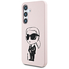 Karl Lagerfeld szilikon tok graffiti Ikonik nyomtatott logóval, MagSafe Samsung Galaxy S25 rózsaszín
