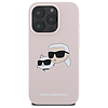 Karl Lagerfeld szilikontok fejpántos MagSafe iPhone 16 Pro Maxhoz - rózsaszín
