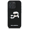 Karl Lagerfeld szilikontok fejpántos, MagSafe mintával iPhone 16 Próhoz - fekete