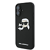 Karl Lagerfeld szilikontok Nauble Heads mintás MagSafe iPhone 16 Plushoz, fekete