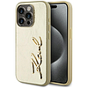 Karl Lagerfeld Wrinkled Metal Signature iPhone 15 Pro Max tok - arany