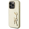 Karl Lagerfeld Wrinkled Metal Signature iPhone 15 Pro Max tok - arany