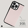 Kate Spade New York Wrap Folio tok - Bőr kihajtható tok iPhone 15 Pro Max halvány perforált (KS052658)