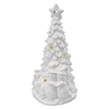 Kerámia LED-es fa hóemberekkel, 33,5 cm, 2x AA, meleg fehér, időzítő (DCLW31)