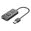 Külső USB 2.0 hangkártya Vention CDRBF 1m, fekete (CDRBF)