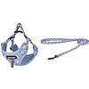 Kutyasétáltató szett póráz 1,5m+hám kutyának világoskék (DOG SET BLUE)