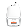 LDNIO A2318C USB, USB-C 20W Fali töltő + Lightning kábel (A2318C Lightning)