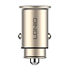 LDNIO C506Q USB, USB-C Autós töltő + USB-C - Lightning kábel (C506Q Type C to ligh)