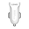 LDNIO DL-C17 autós töltő, 1x USB, 12W + Lightning kábel, fehér (DL-C17 Lightning)