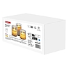 LED dekoráció - 3x viaszgyertya üvegben, 6x AAA, meleg fehér, időzítő