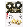 LED dekoráció, 6x teamécses, arany, 6x CR2032, beltéri, vintage (DCCV13)