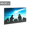 LED-es fali kép - Betlehem - 20 + 4 hidegfehér LED - 40 x 30 cm (58455)