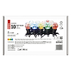 LED fényfüzér - 10x party égő, 5 m, kültéri és beltéri, többszínű (DCPM01)