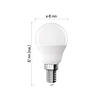 LED izzó Basic Mini Globe / E14 / 9,4 W (60 W) / 806 lm / Természetes fehér (ZL1F43)