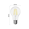 LED izzó Filament A60 / E27 / 5,9 W (60 W) / 806 lm / Meleg fehér (ZF5D42)