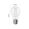 LED izzó Filament A60 / E27 / 7,8 W (75 W) / 1060 lm / Természetes fehér (ZF5D53)