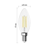 LED izzó Filament gyertya / E14 / 3,4 W (40 W) / 470 lm / Természetes fehér (ZF3D23)