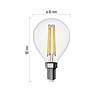 LED izzó Filament Mini Globe / E14 / 3,4 W (40 W) / 470 lm / Természetes fehér (ZF1D23)