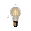 LED izzó Vintage A60 / E27 / 4,5 W (40 W) / 420 lm / Meleg fehér (Z55032)