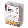 LED karácsonyi nano fényfüzér, réz, 0,9 m, 2x AA, beltéri, meleg fehér, időzítő (D3AW06)
