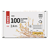 LED karácsonyi nano fényfüzér - süni, 2,4 m, 3x AA, beltéri, meleg fehér, időzítő (D3FW01)