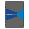 Leitz Office 44950035 spirálfüzet PP borító A4 90 lap kockás, szürke-kék