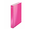 Leitz WOW gyűrűskönyv A4 Maxi 4 gyűrűs 40 mm "D" gyűrűs lakkfényű rózsaszín 42420023