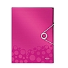 Leitz Wow Jumbo műanyag gumis mappa rózsaszín 46290023