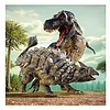 Lemeznaptár 2026 REALSYSTEM 300x300mm Dinosaurs