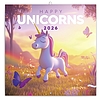 Lemeznaptár 2026 REALSYSTEM 300x300mm Happy Unicorns