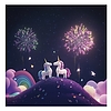 Lemeznaptár 2026 REALSYSTEM 300x300mm Happy Unicorns