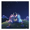 Lemeznaptár 2026 REALSYSTEM 300x300mm Happy Unicorns