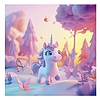 Lemeznaptár 2026 REALSYSTEM 300x300mm Happy Unicorns