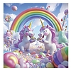 Lemeznaptár 2026 REALSYSTEM 300x300mm Happy Unicorns