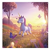 Lemeznaptár 2026 REALSYSTEM 300x300mm Happy Unicorns