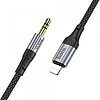 Lightning - 3,5 mm-es audiokábel Hoco UPA26, 1 m, fekete