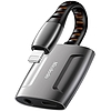 Lightning to Lightning + AUX 3,5 mm-es mini jack adapter, Mcdodo CA-6340 (fekete)
