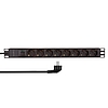 Logilink 19" PDU 8-utas, túlfeszültség-védelemmel