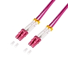 Logilink Acél páncélozott szálas patch kábel OM4, Duplex LC/UPC - LC/UPC, 5,0 m