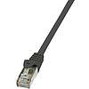 LogiLink CAT5e F/UTP Patch Kábel AWG26 fekete, 0,5m (CP1023S)