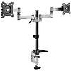 Logilink Dual Monitor Desk mount, 13"-27", arm 342mm, aluminum (BP0077)
