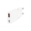 Logilink Dual-USB GaN töltő, 1x USB-C (PD), 1x USB-A (QC), 20 W, fehér
